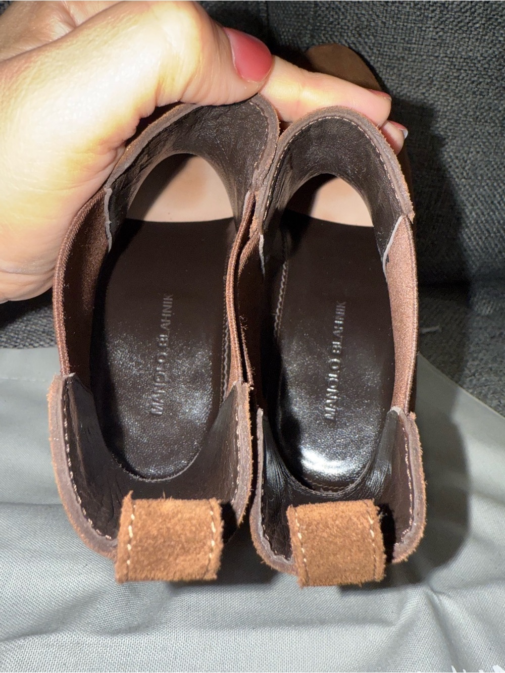 Manolo Blahnik women's Brown Suede Boots. Read description. - Picture 5 of 11